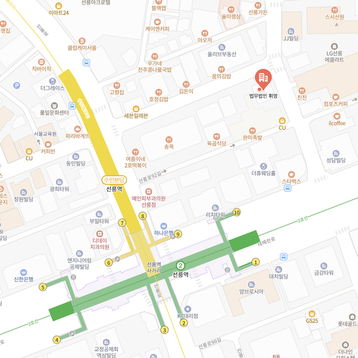 서울 강남구 테헤란로63길11, 7F(삼성동) 지도 이미지